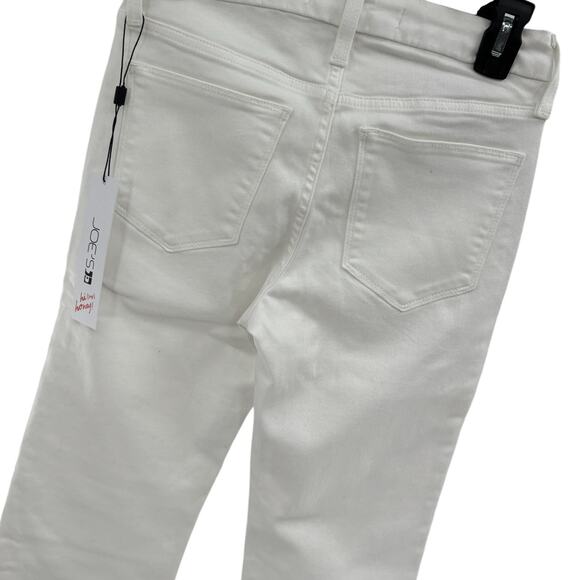 Joe's White Flawless Hi Rise Honey Curvy Cropped Boot Jeans - Picture 8 of 13